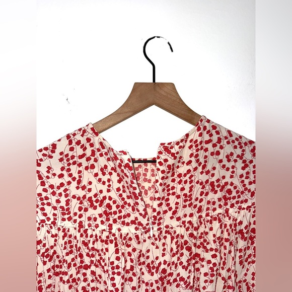 GANNI Egret Tulip Crepe Blouse Size 36 - Picture 12 of 12